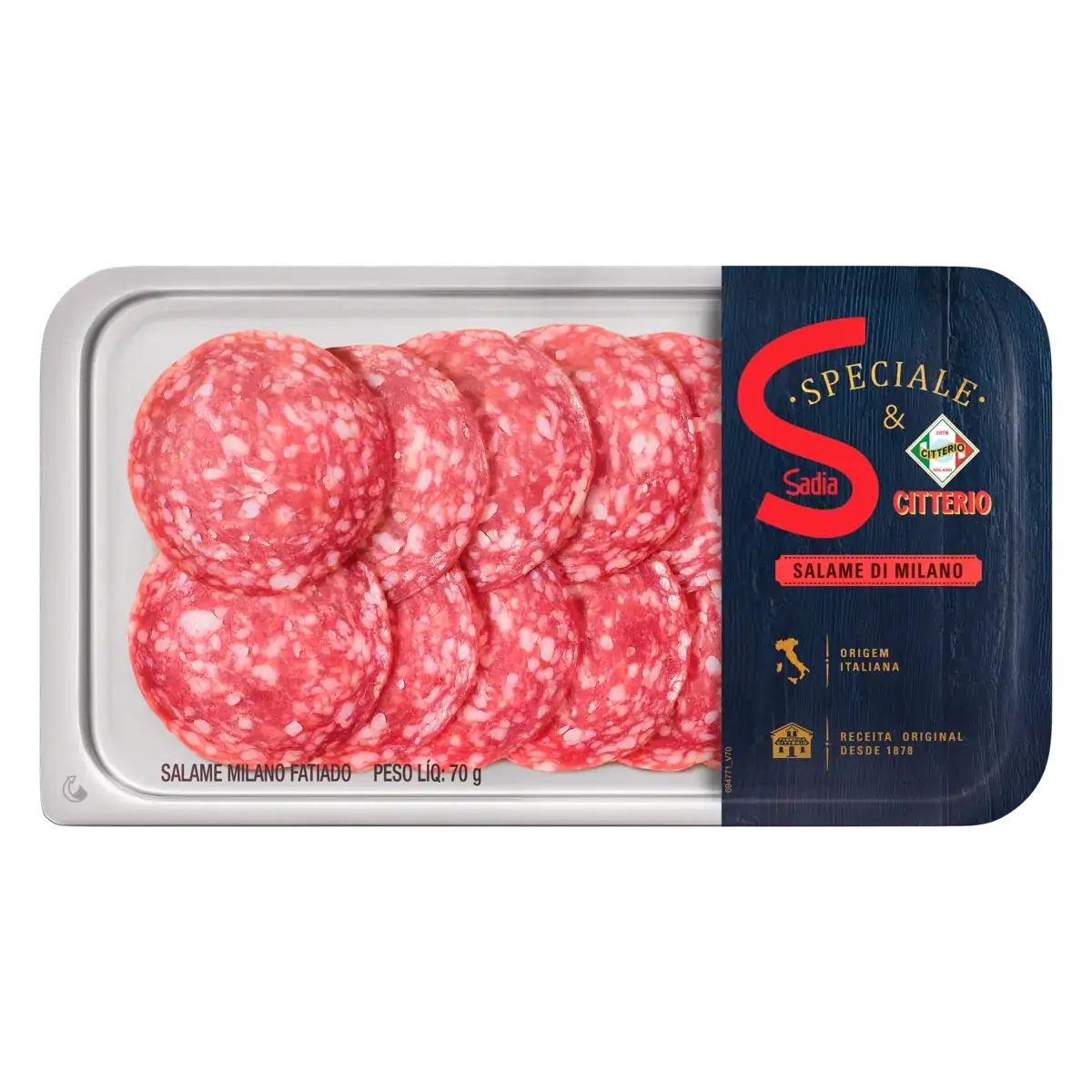 Salame Milano Fatiado Sadia Speciale Citterio 70g