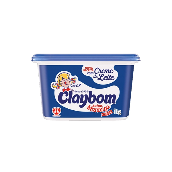 Margarina Manteiga Com Sal E Creme De Leite Claybom Pote 1kg