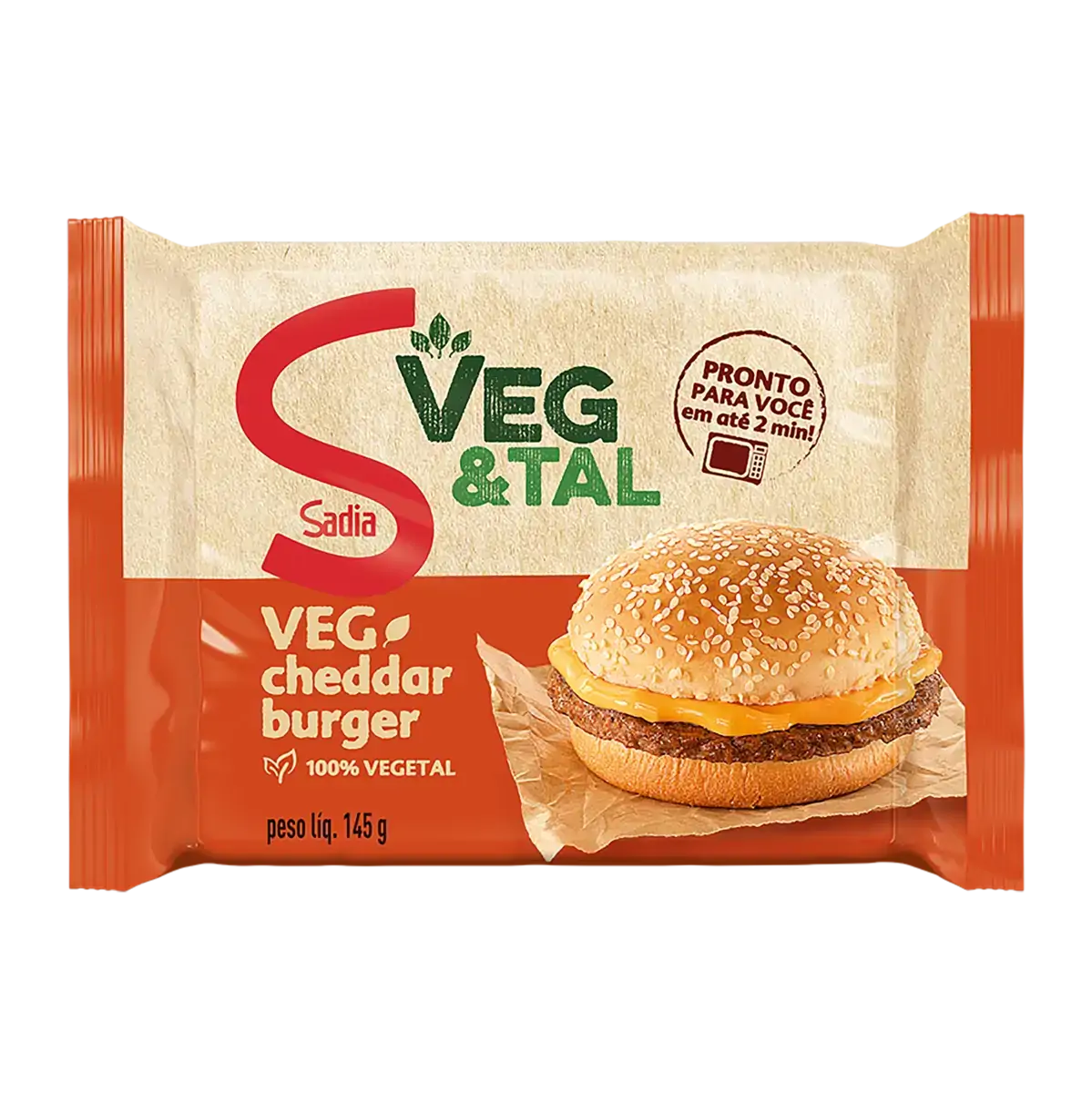 Sanduíche Vegetal Cheddar Sadia Veg Tal Pacote 145g