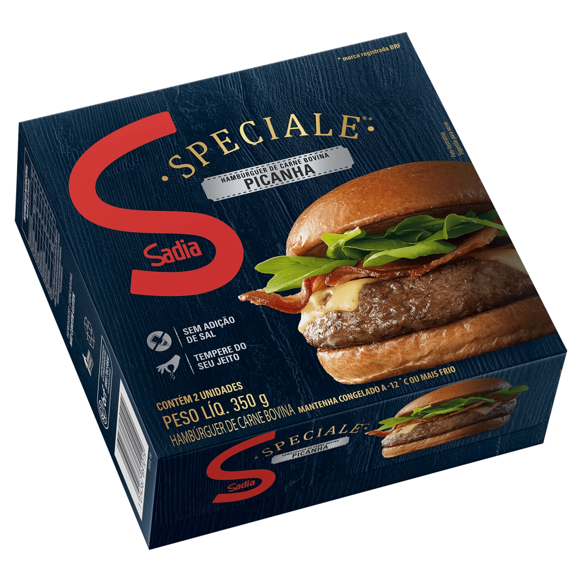 Hambúrguer De Carne Bovina Picanha Sadia Speciale Caixa 350g 2 Unidades