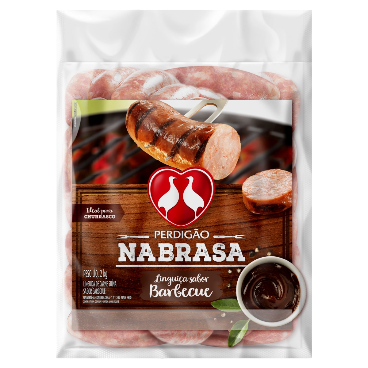 Linguiça Suína Barbecue Perdigão Na Brasa 2kg