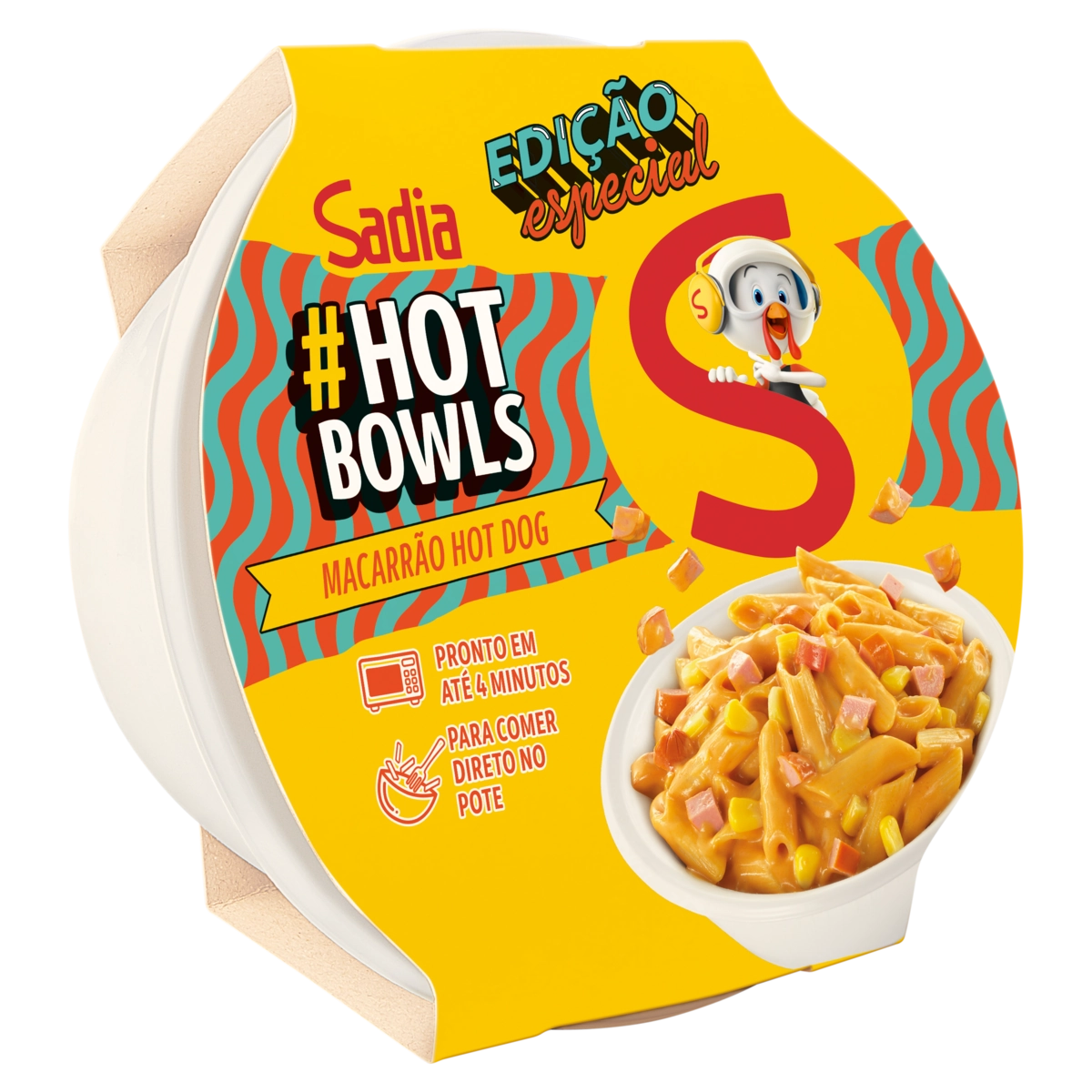 Macarrão Ao Molho Rosé Hot Dog Sadia Hot Bowls Pote 300g