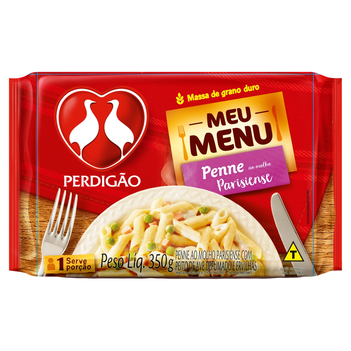 Penne Ao Molho Parisiense Com Queijo Parmesão Ralado Perdigão Pacote 300g