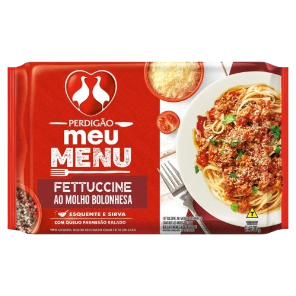 Fettuccine Ao Molho Bolonhesa Com Queijo Parmesão Ralado Perdigão Meu Menu Pacote 300g