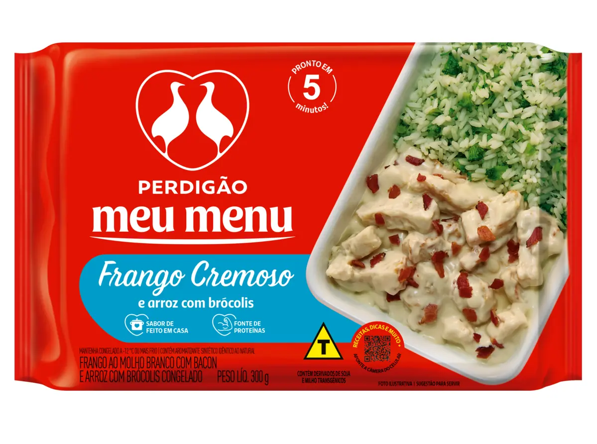 Frango Cremoso Com Arroz E Brócolis Perdigão Meu Menu Pacote 300g