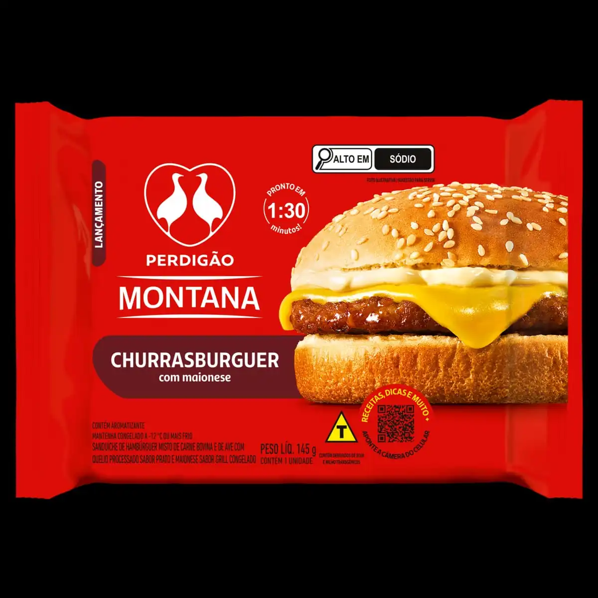 Sanduiche Perdigao Montana 145g Churrasburguer