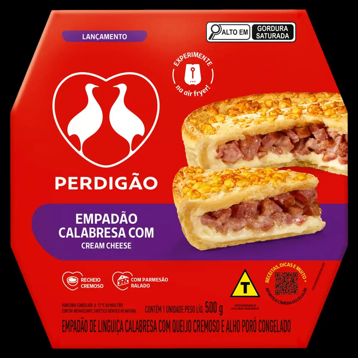 Torta Perdigao 500g Calabresa C/ Cream Cheese