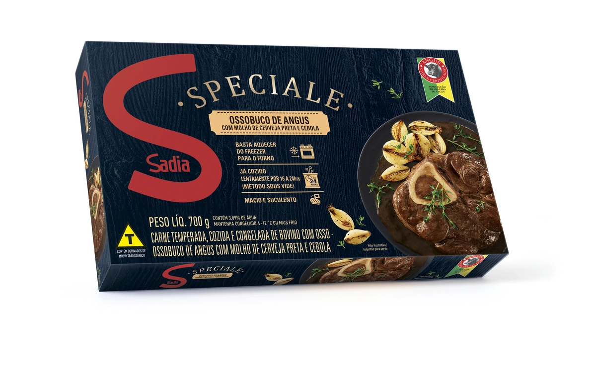 Ossobuco De Angus Com Molho De Cerveja Preta E Cebola Sadia Speciale Caixa 700g