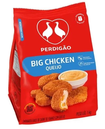 Empanado De Frango Queijo Perdigão Big Chicken Pacote 1kg
