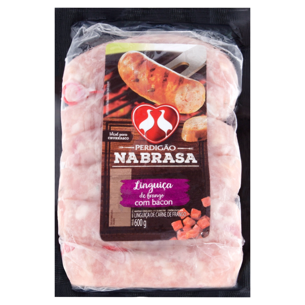 Linguiça De Frango Com Bacon Perdigão Na Brasa 600g