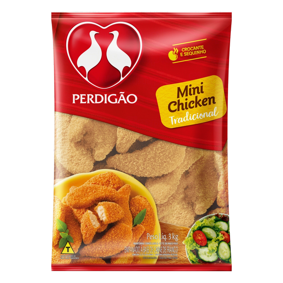 Empanado De Frango Tradicional Perdigão Mini Chicken Pacote 3kg