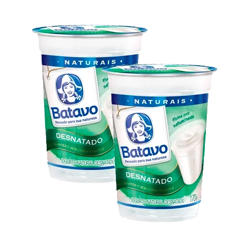 Iogurte Desnatado Batavo Naturais Copo 170g