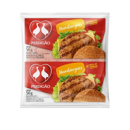 Hambúrguer De Carne De Frango E Bovina Perdigão Pacote 56g