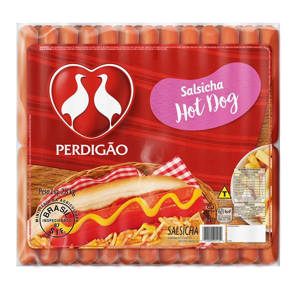 Salsicha Hot Dog Perdigão 2,8kg