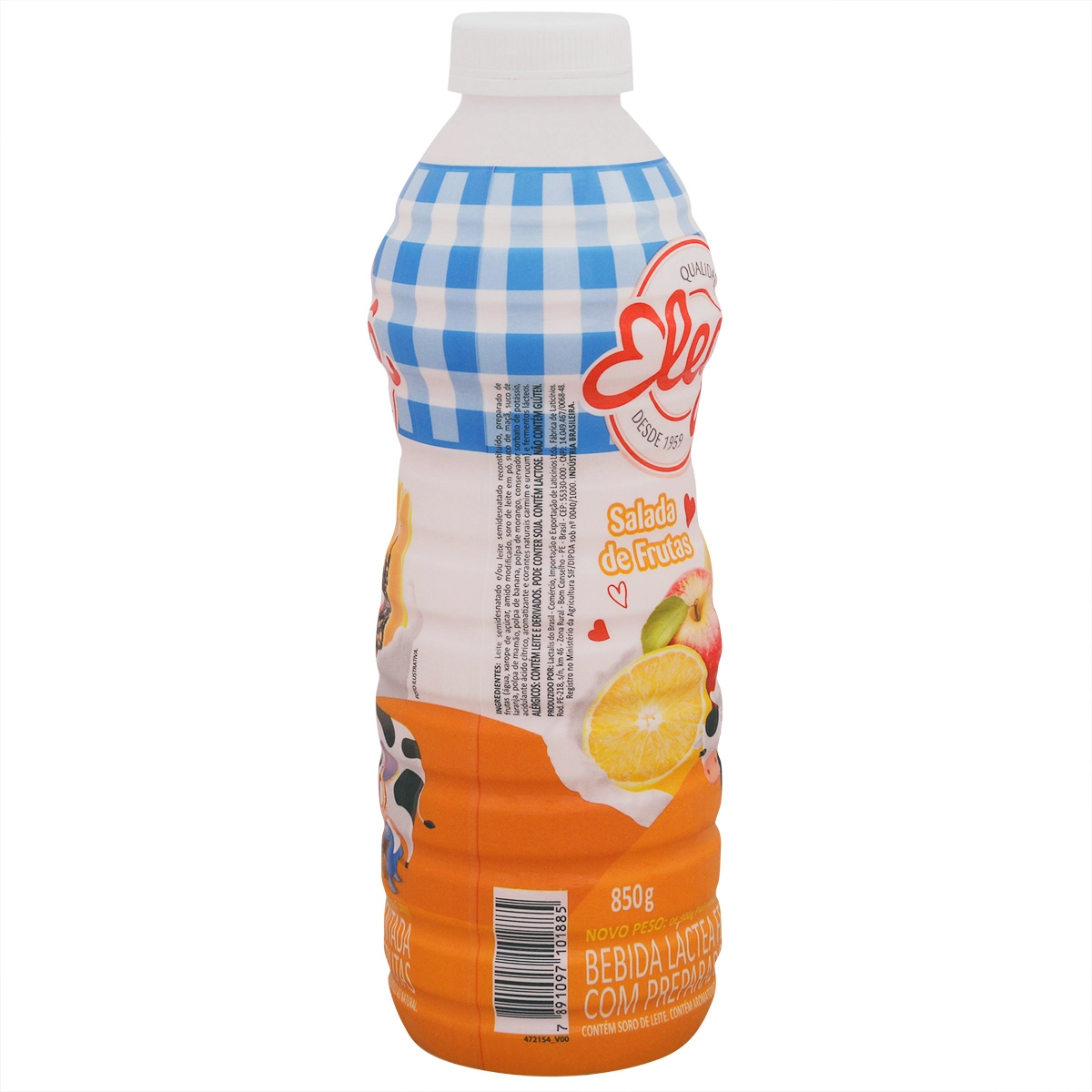 Bebida Láctea Fermentada Salada De Frutas Elegê Garrafa 850g
