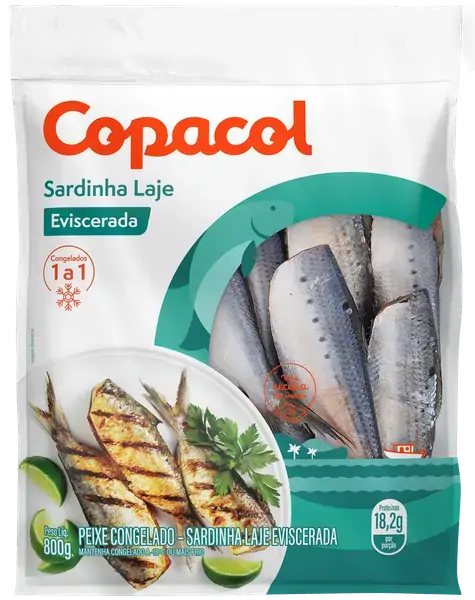 Peixe Sardinha Copacol 1kg Eviscerada
