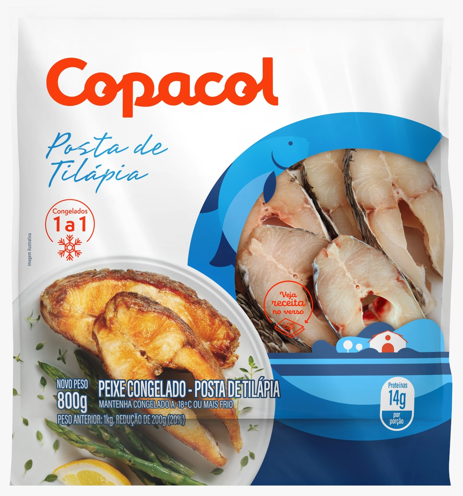 Posta De Tilapia Copacol Iqf 800g