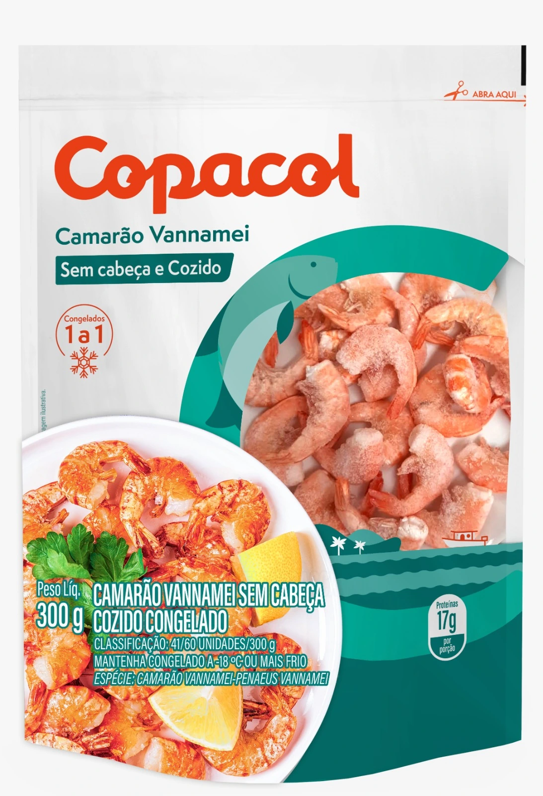 Camarao Vannamei S/cab Coz Cong 300g