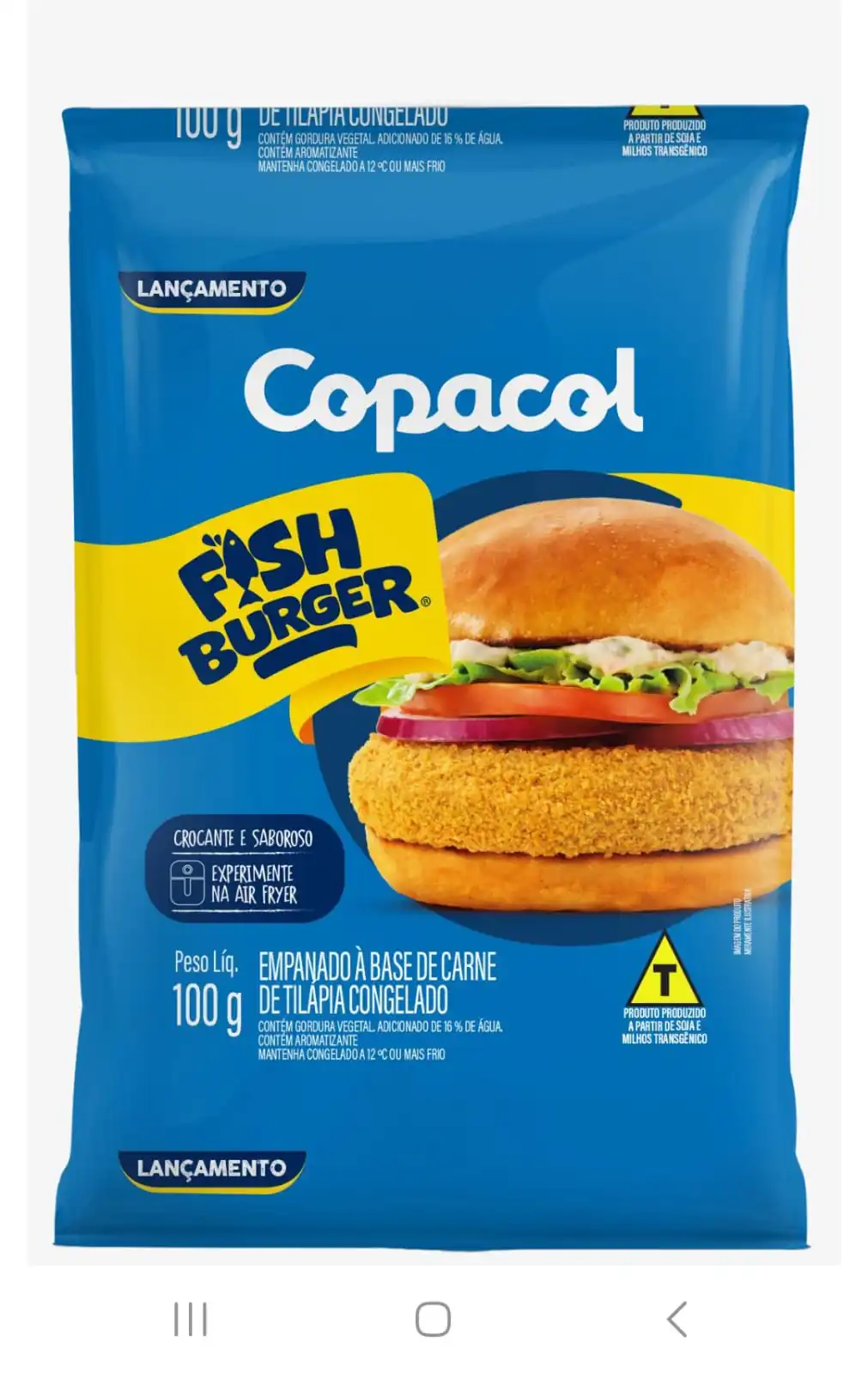 Hamburguer Copacol 100g Tilapia