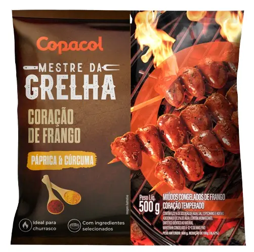 Coracao De Frango Copacol Mestre Da Grelha 500gr Temperado