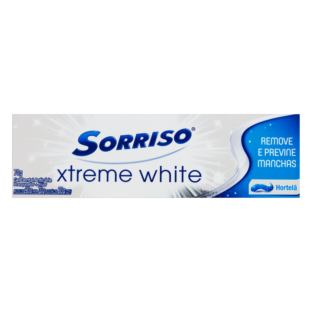 Gel Dental Branqueador Hortelã Sorriso Xtreme White Caixa 70g