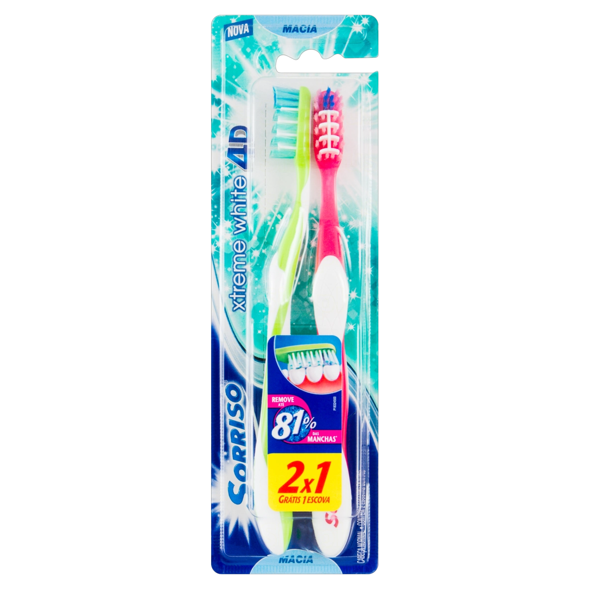 Escova Dental Macia Sorriso Xtreme White 4d 2 Unidades Grátis 1 Escova