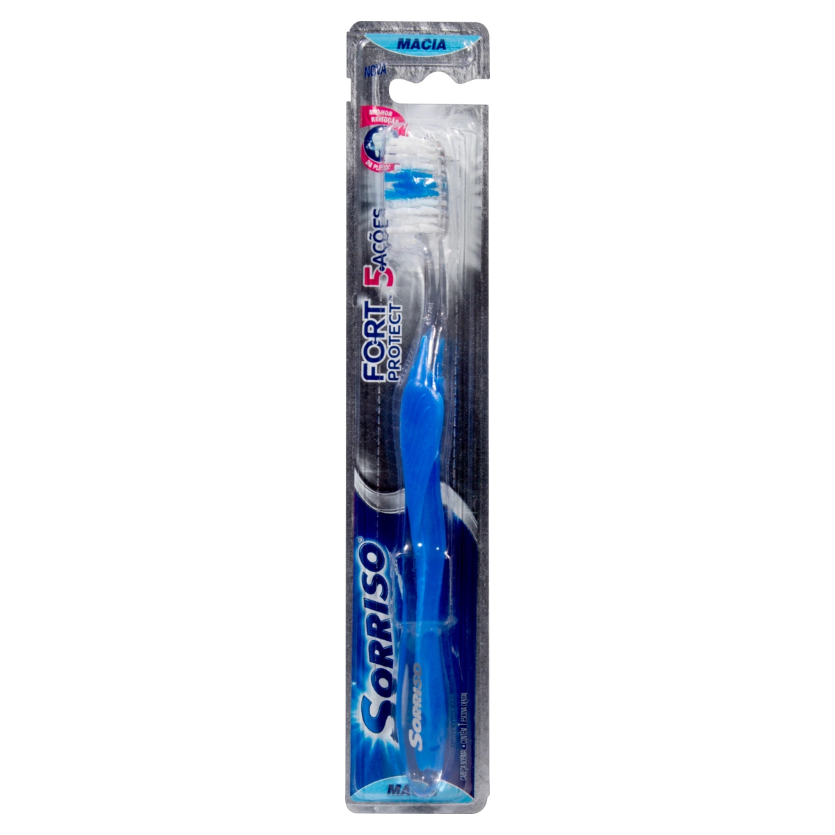 Escova Dental Macia Sorriso Fort Protect 5 Ações