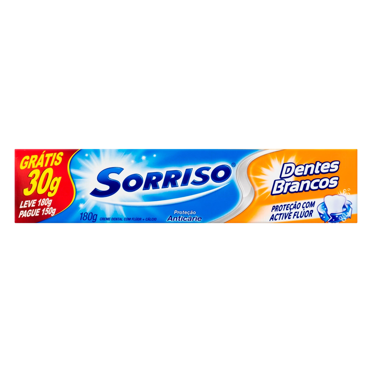 Creme Dental Sorriso Dentes Brancos Caixa Leve 180g Pague 150g
