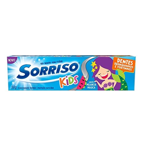 Gel Dental Com Flúor Melancia Mágica Sorriso Kids Caixa 50g