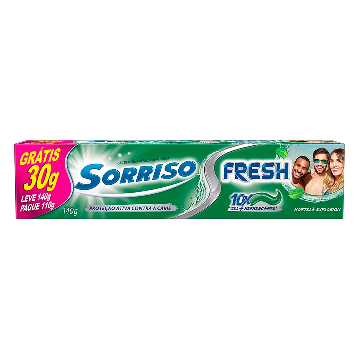 Gel Dental Hortelã Explosion Sorriso Fresh Caixa Leve 140g Pague 110g