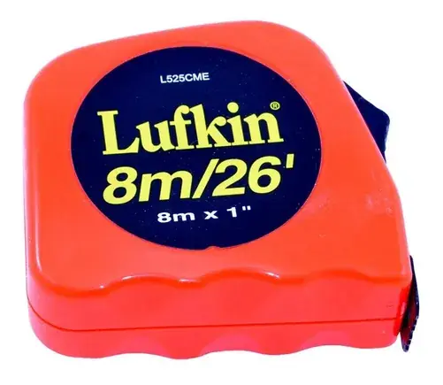 Trena Curta Fita De Aço 8 Metros Com Trava - Lufkin