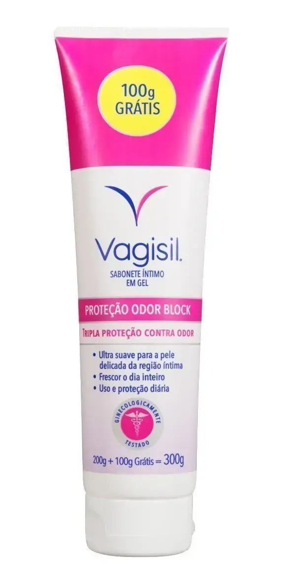 Sabonete Gel íntimo Vagisil Odor Block Bisnaga 300g Grátis 100g