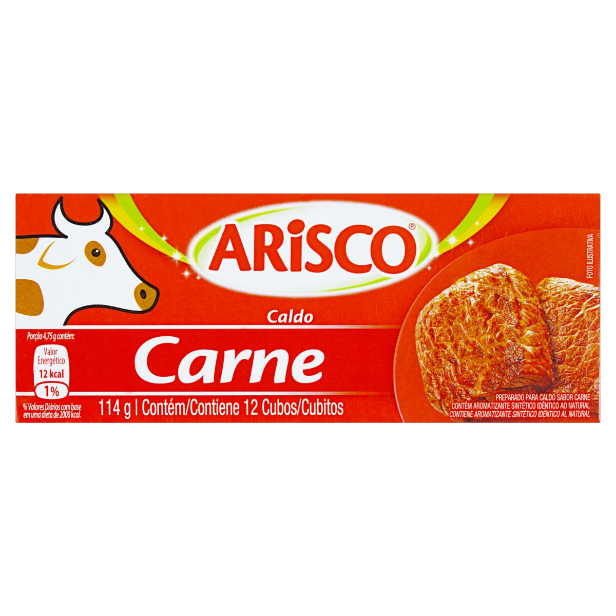 Caldo Tablete Carne Arisco Caixa 114g 12 Unidades