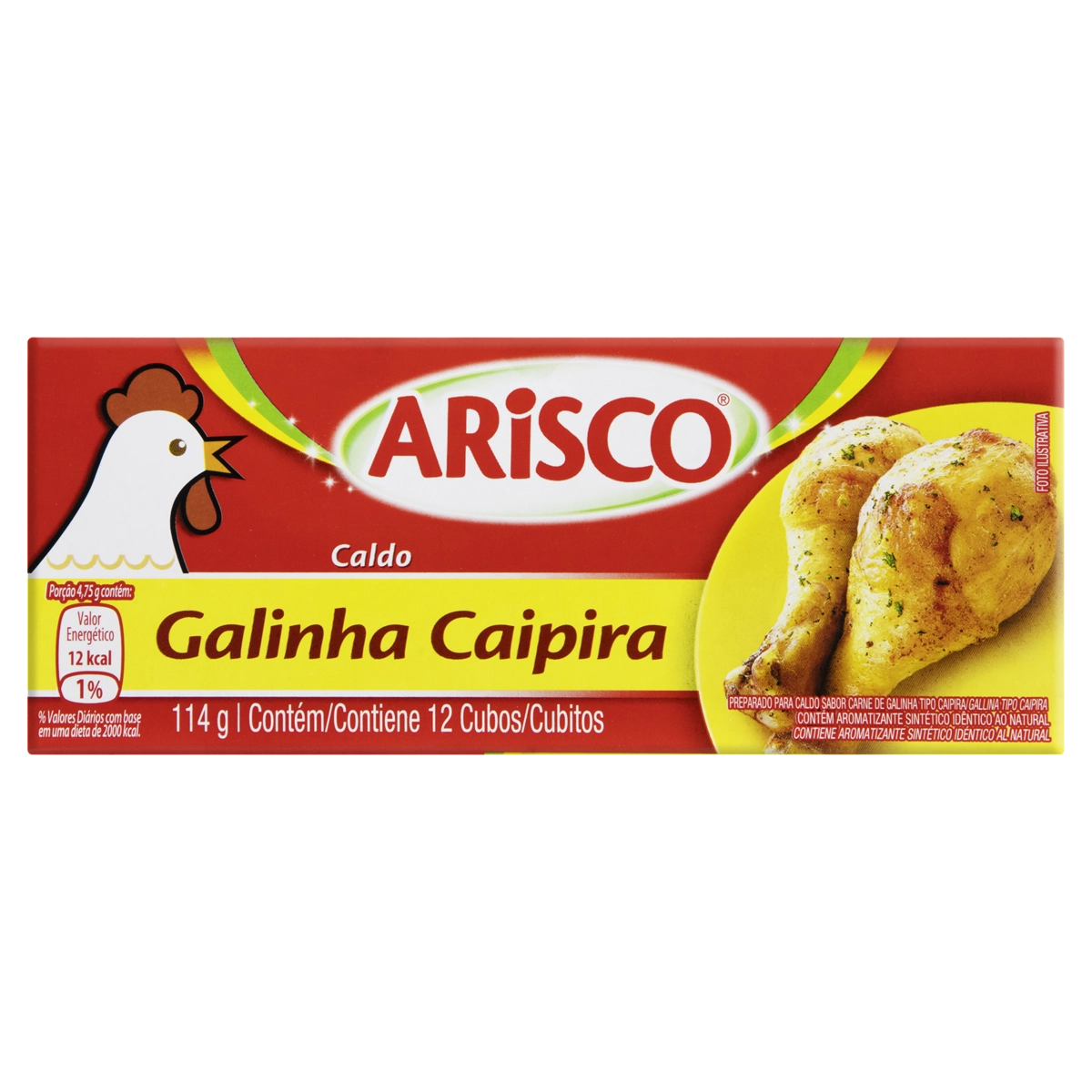 Caldo Tablete Galinha Caipira Arisco Caixa 114g 12 Unidades