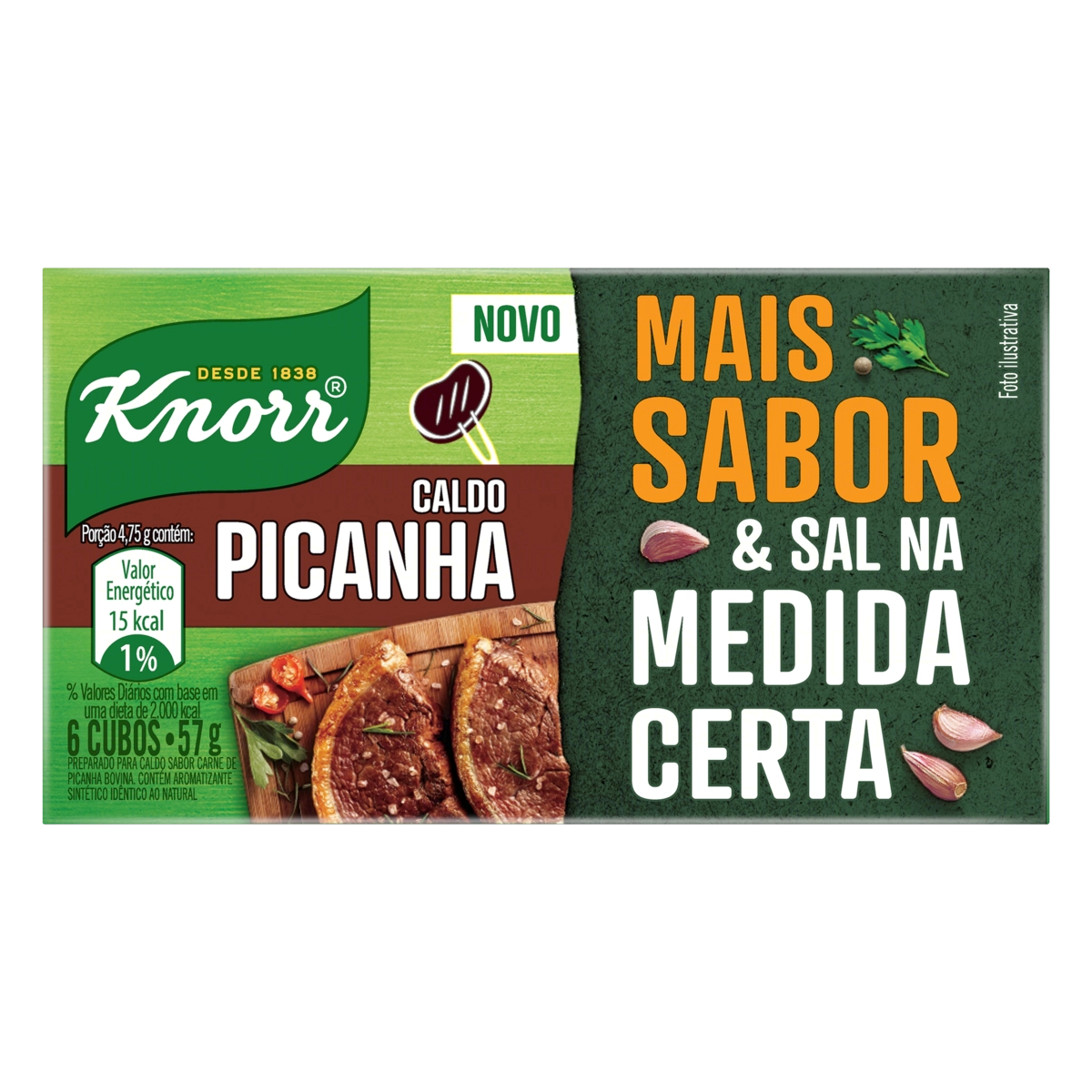 Caldo Tablete Picanha Knorr Mais Sabor Caixa 57g 6 Unidades