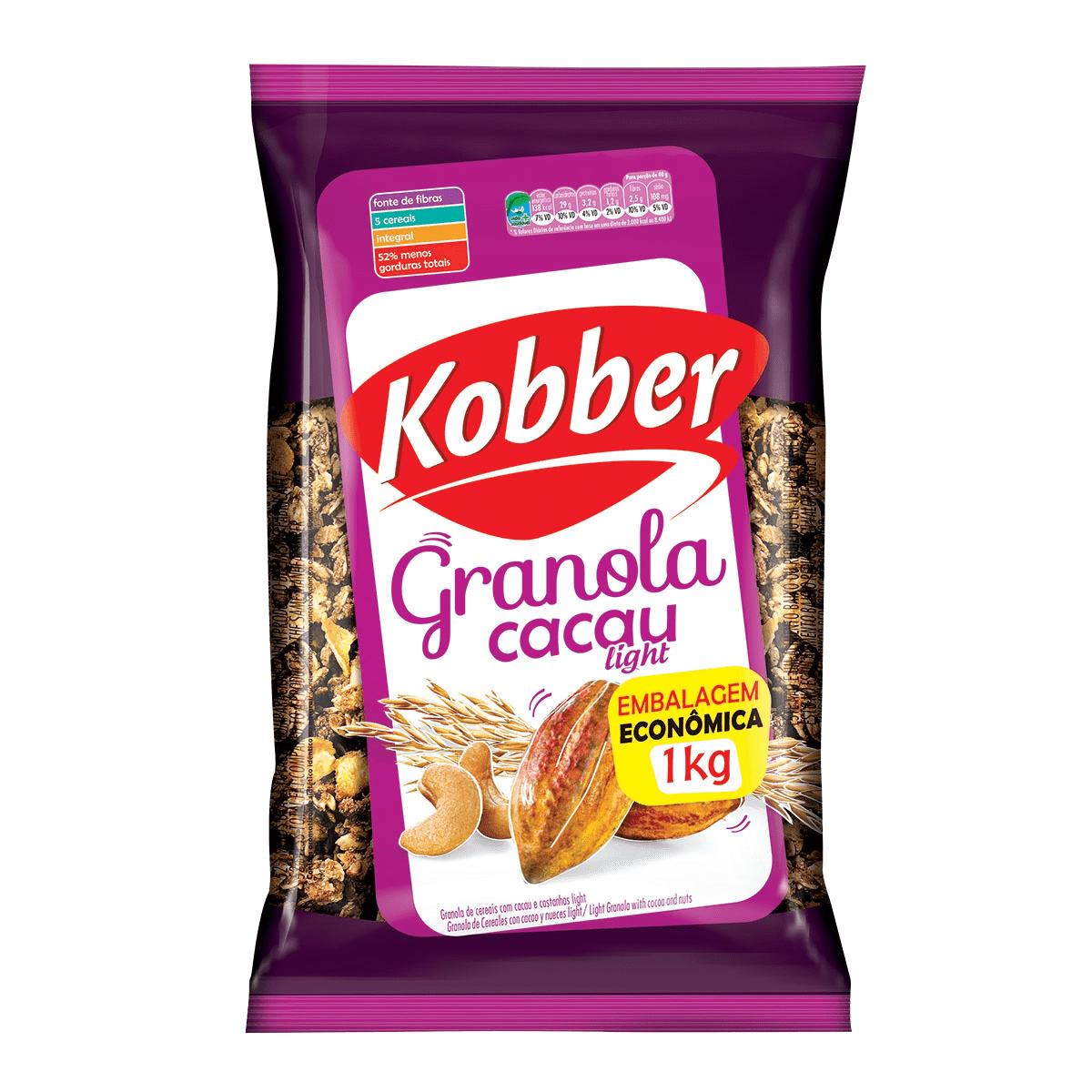 Granola Kobber 1kg Cacau Natural Light