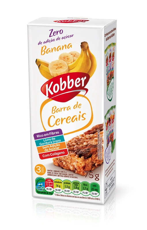 Barra Cereal Kobber C/3 Banana/mel