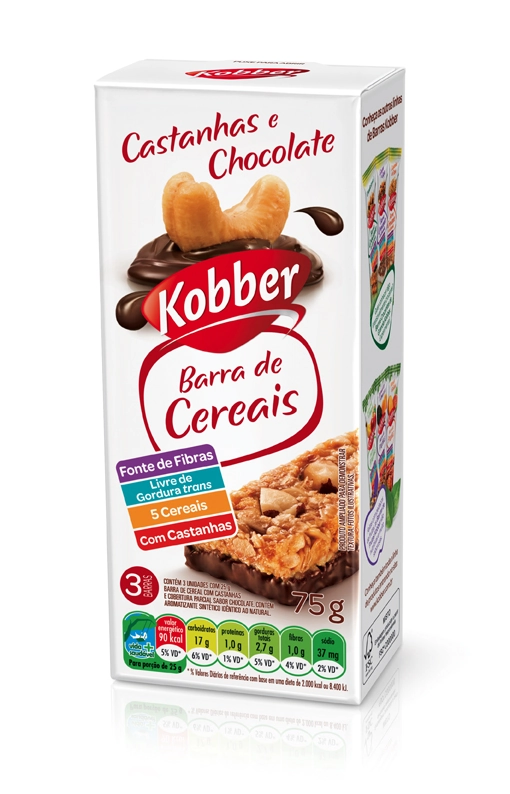 Barra Cereal Kobber C/3 Castanha/chocolate
