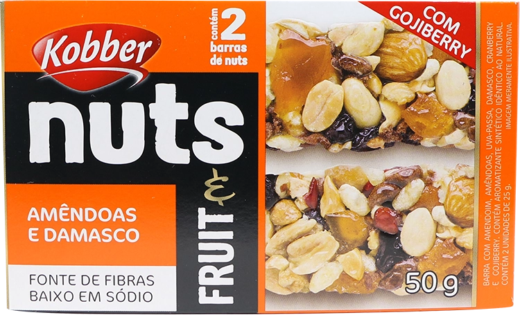 Barra Nuts Kobber 25g Amendoas E Damasco