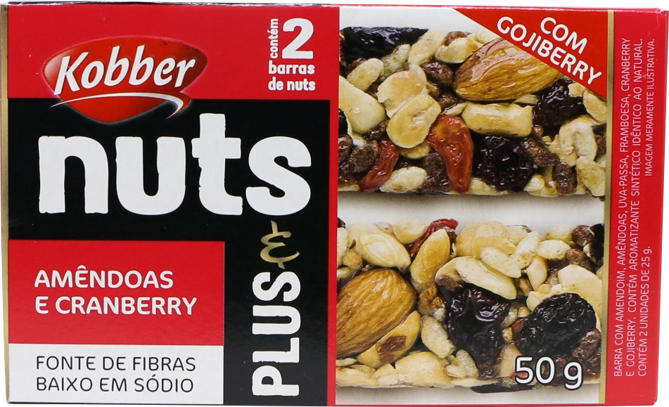 Barra Nuts Kobber 25gamendoas E Cramberry
