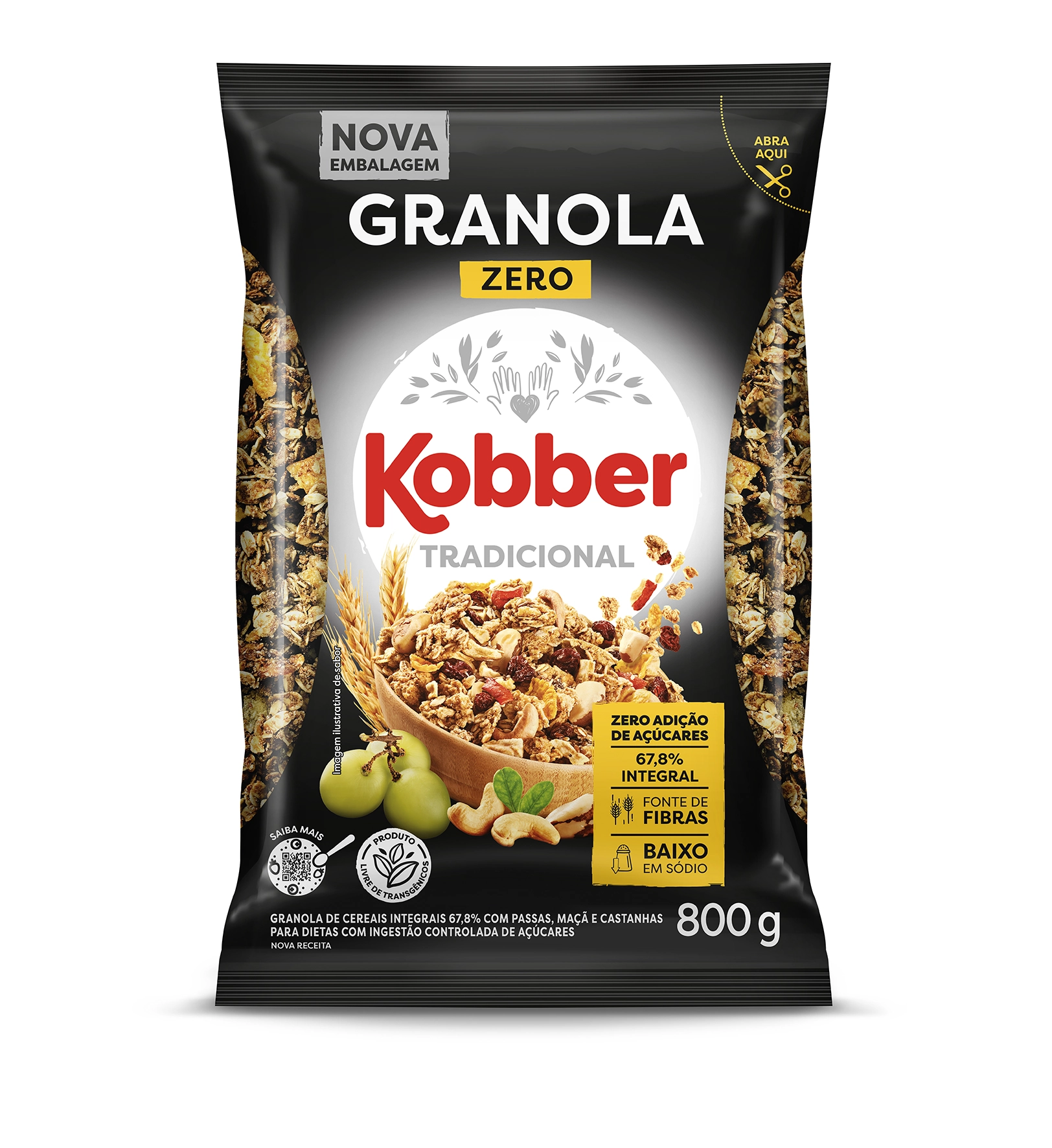 Granola Kobber Zero Pacote 800g