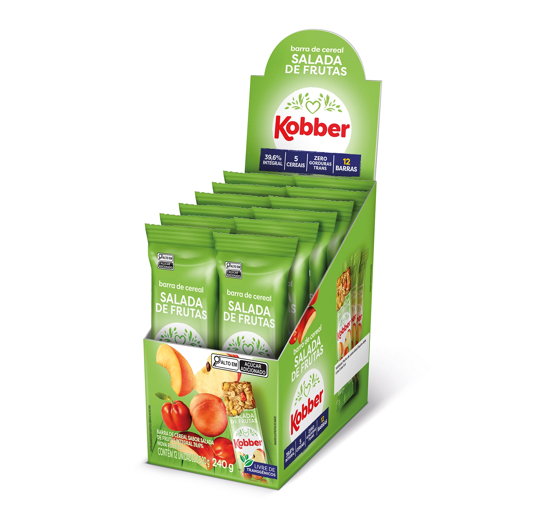 Barra Cereal Kobber Salada De Frutas 240g