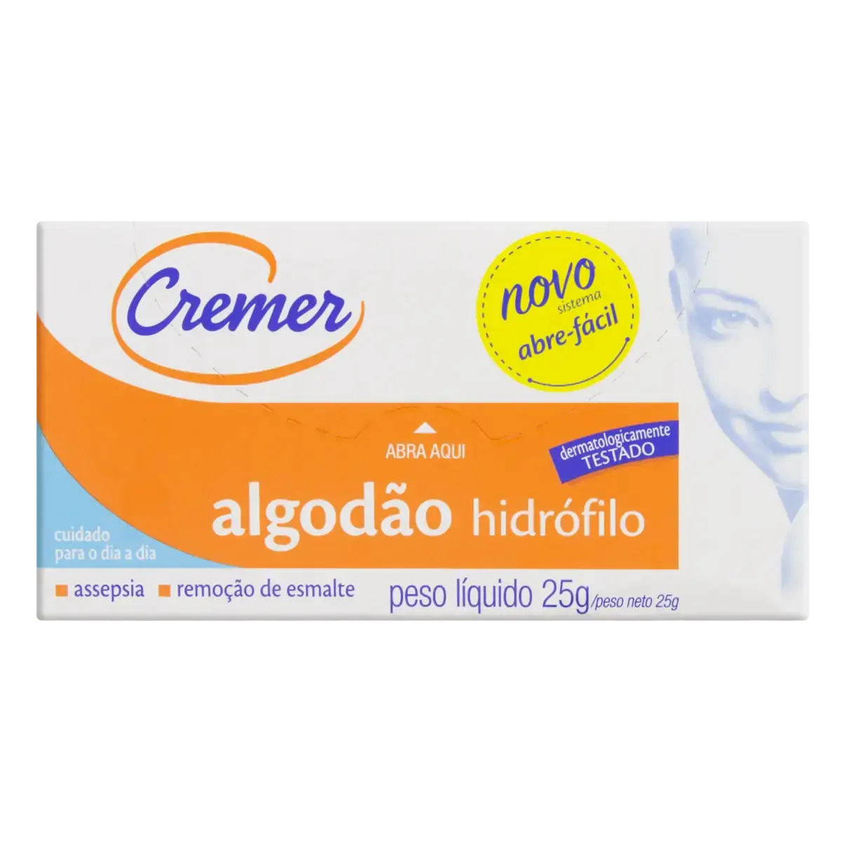 Algodão Em Rolo Hidrófilo Multiuso Cremer Caixa 25g