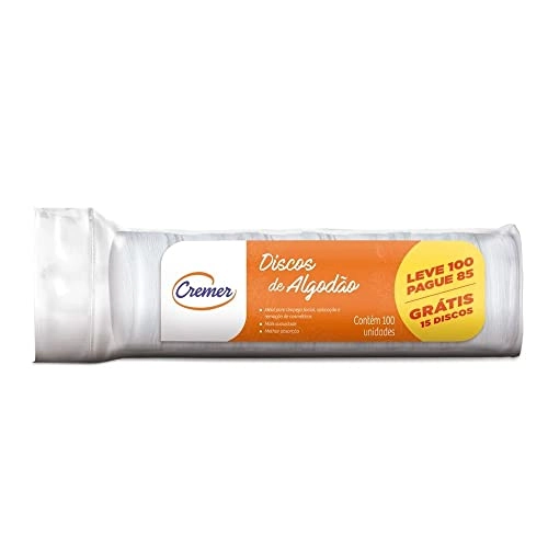 Algodão Em Discos Dupla Face Cremer Pouch Leve 100 Pague 85 Unidades