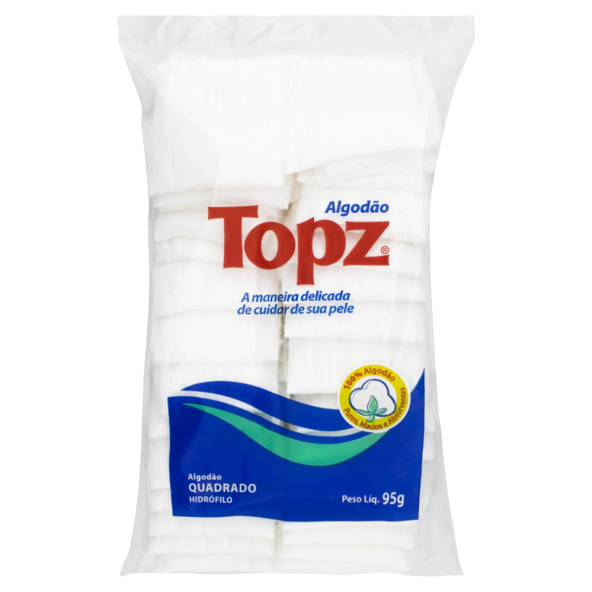 Algodão Quadrado Cor Branco Topz 95g