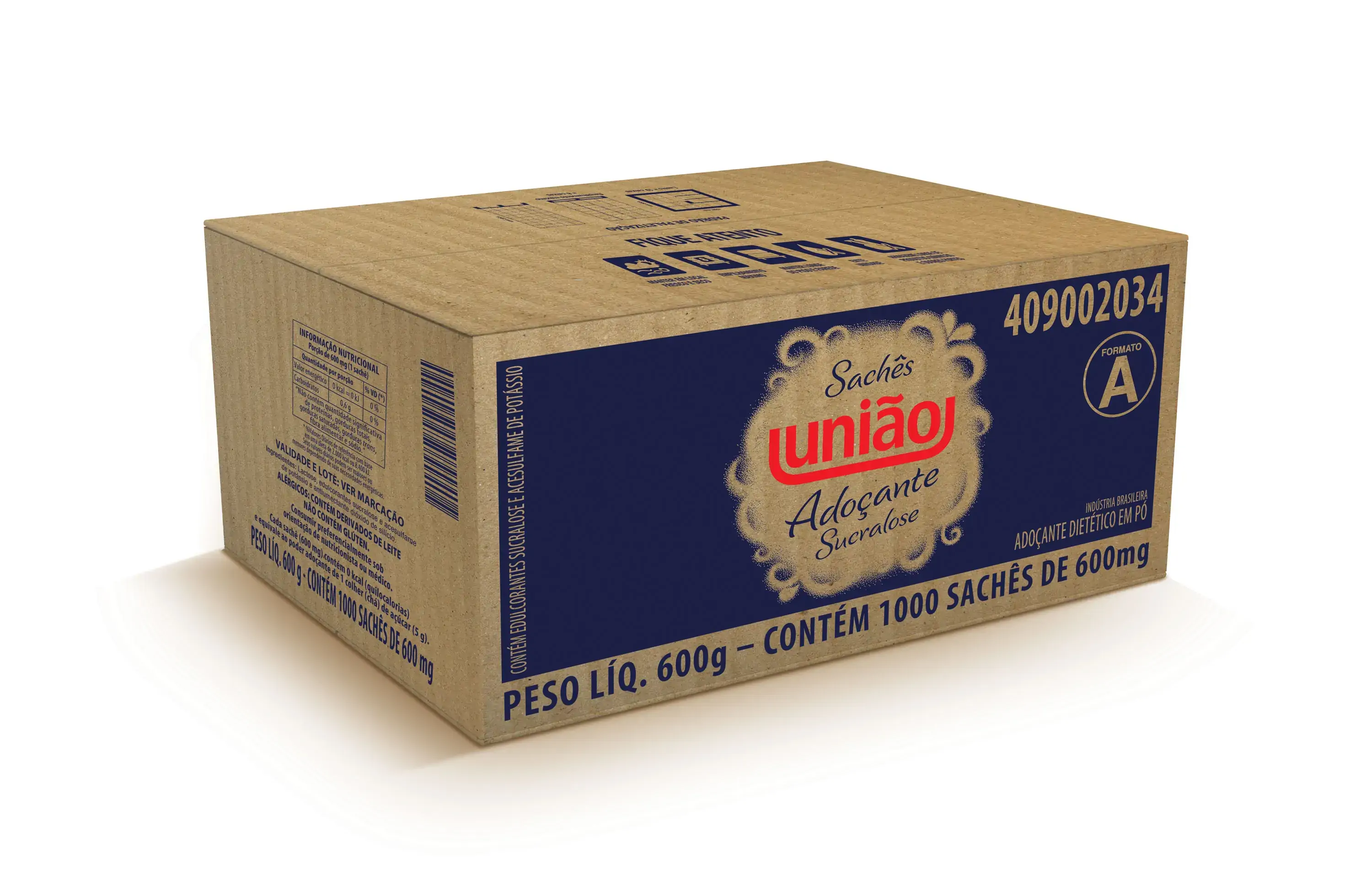 Acucar Adoc.uniao Sucr.600mg C/400g A
