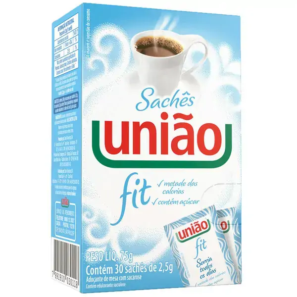 Adoçante Em Pó União Fit Caixa 75g 30 Unidades
