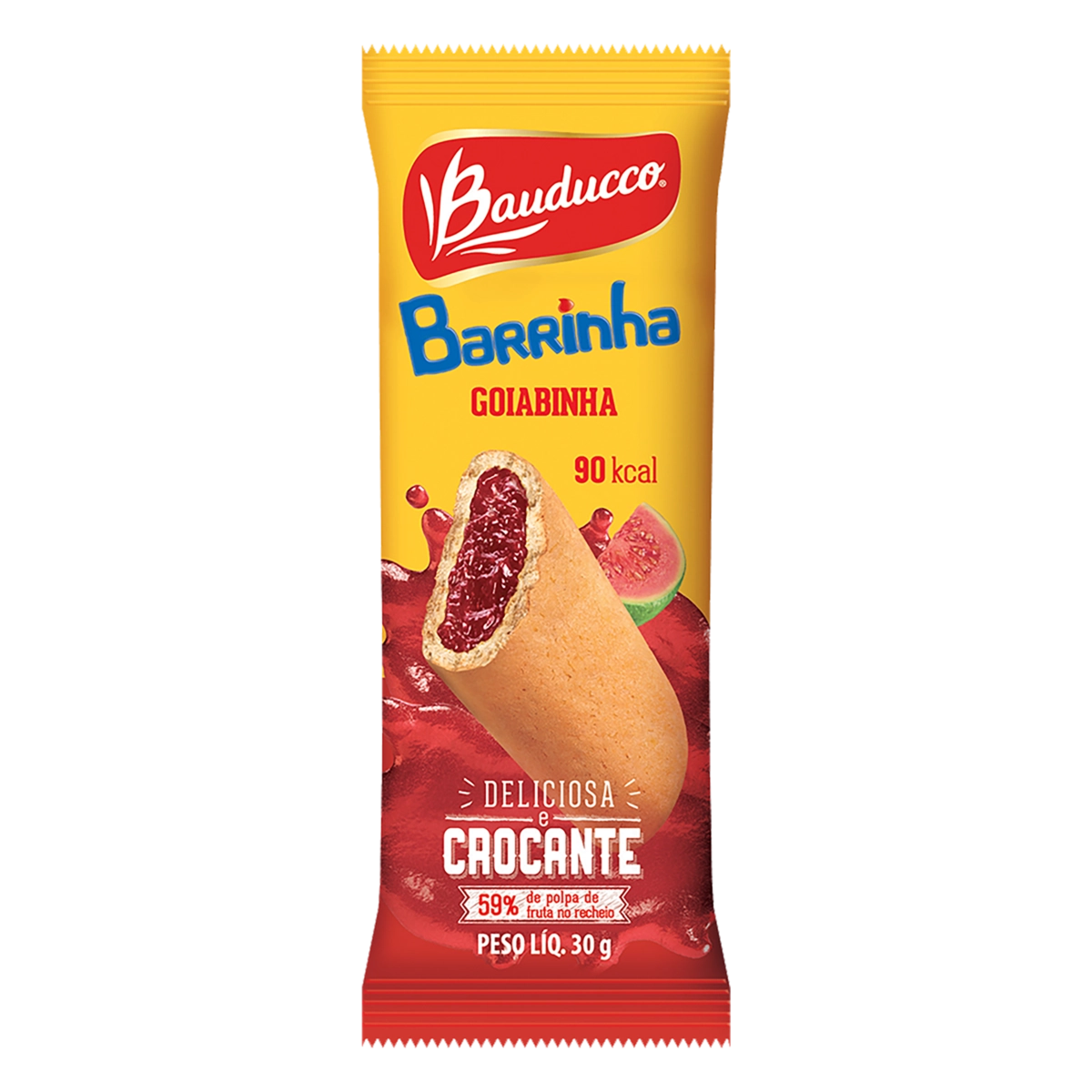 Biscoito Recheio Goiabinha Bauducco Barrinha Pacote 30g