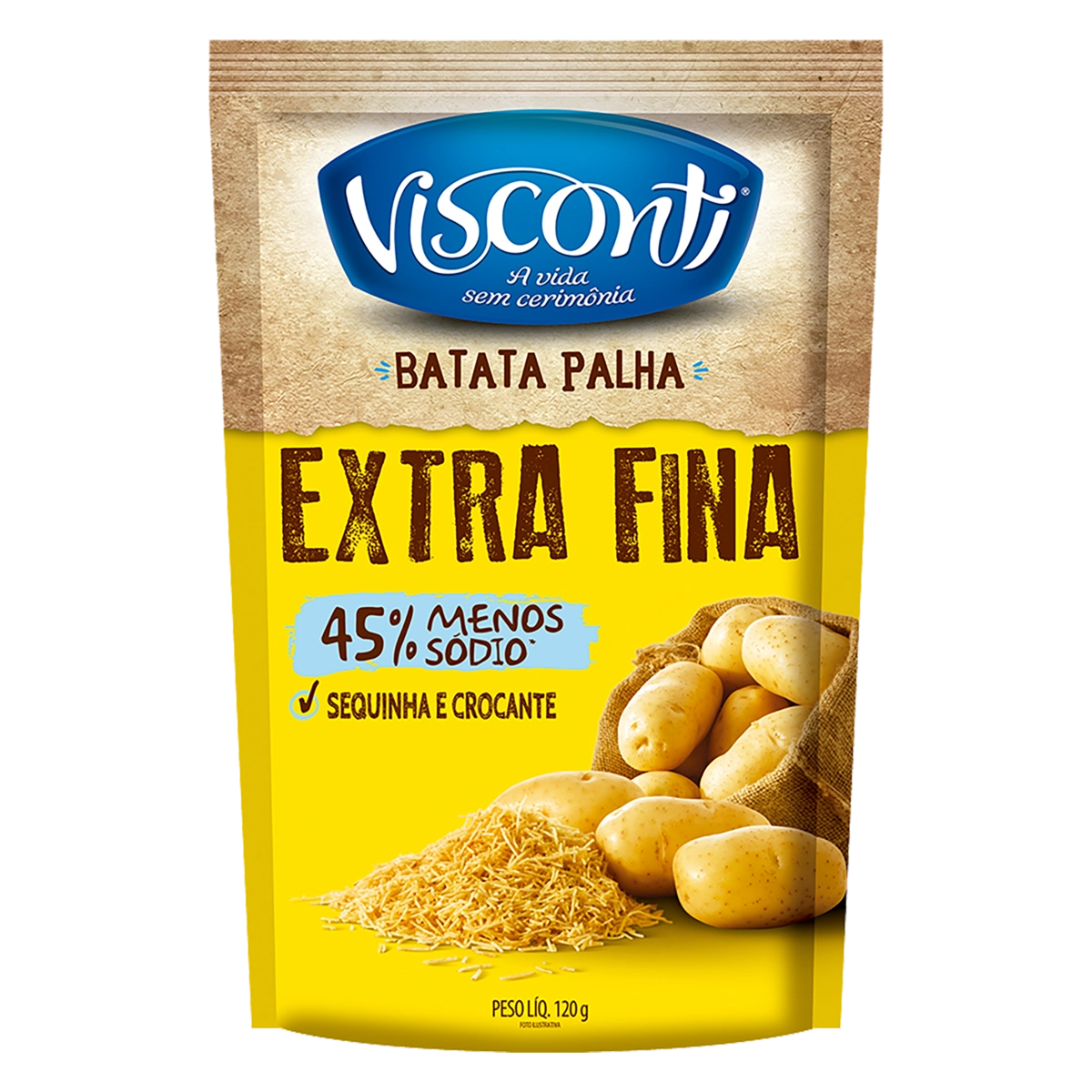 Batata Palha Extrafina Visconti Sachê 120g