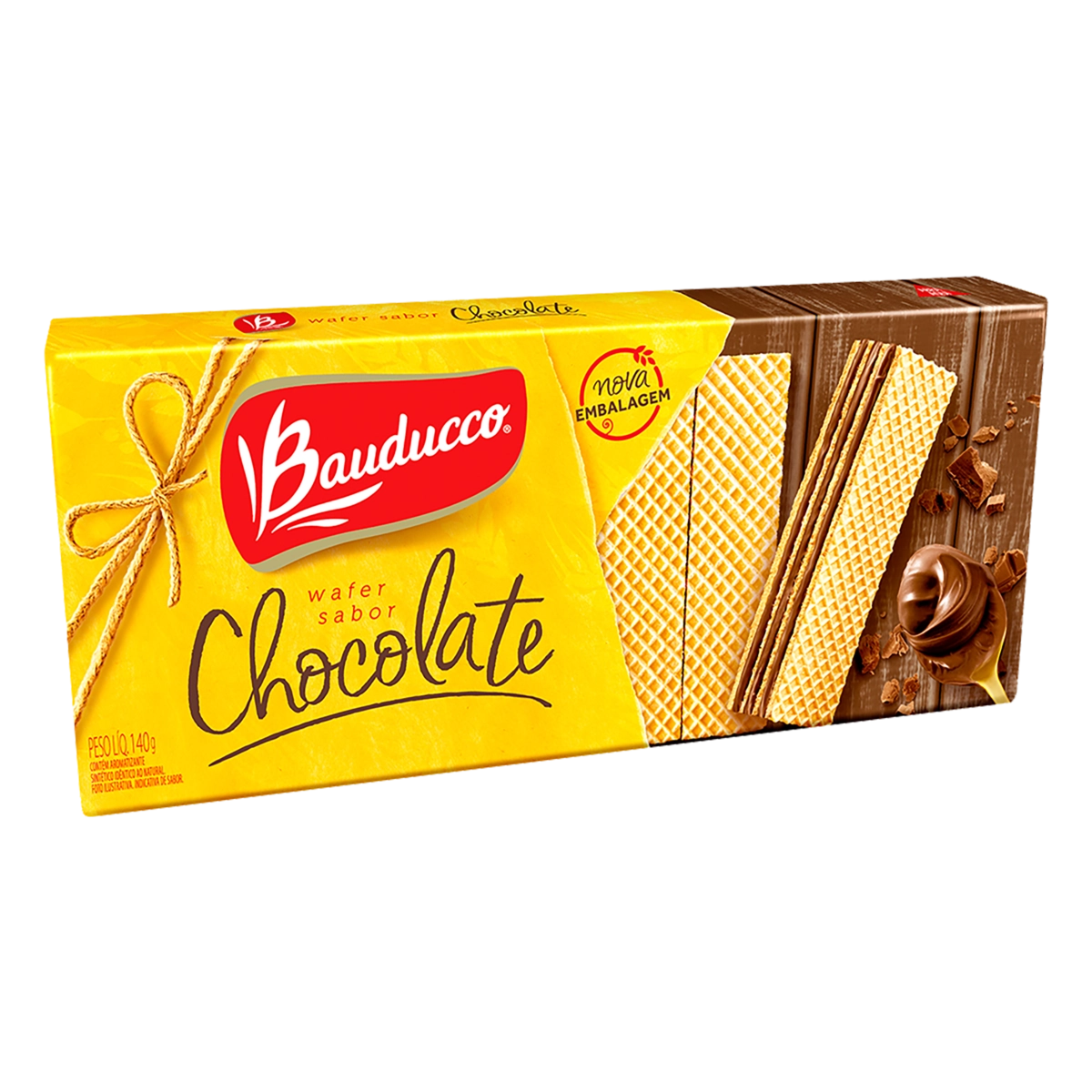 Biscoito Wafer Recheio Chocolate Bauducco Pacote 140g